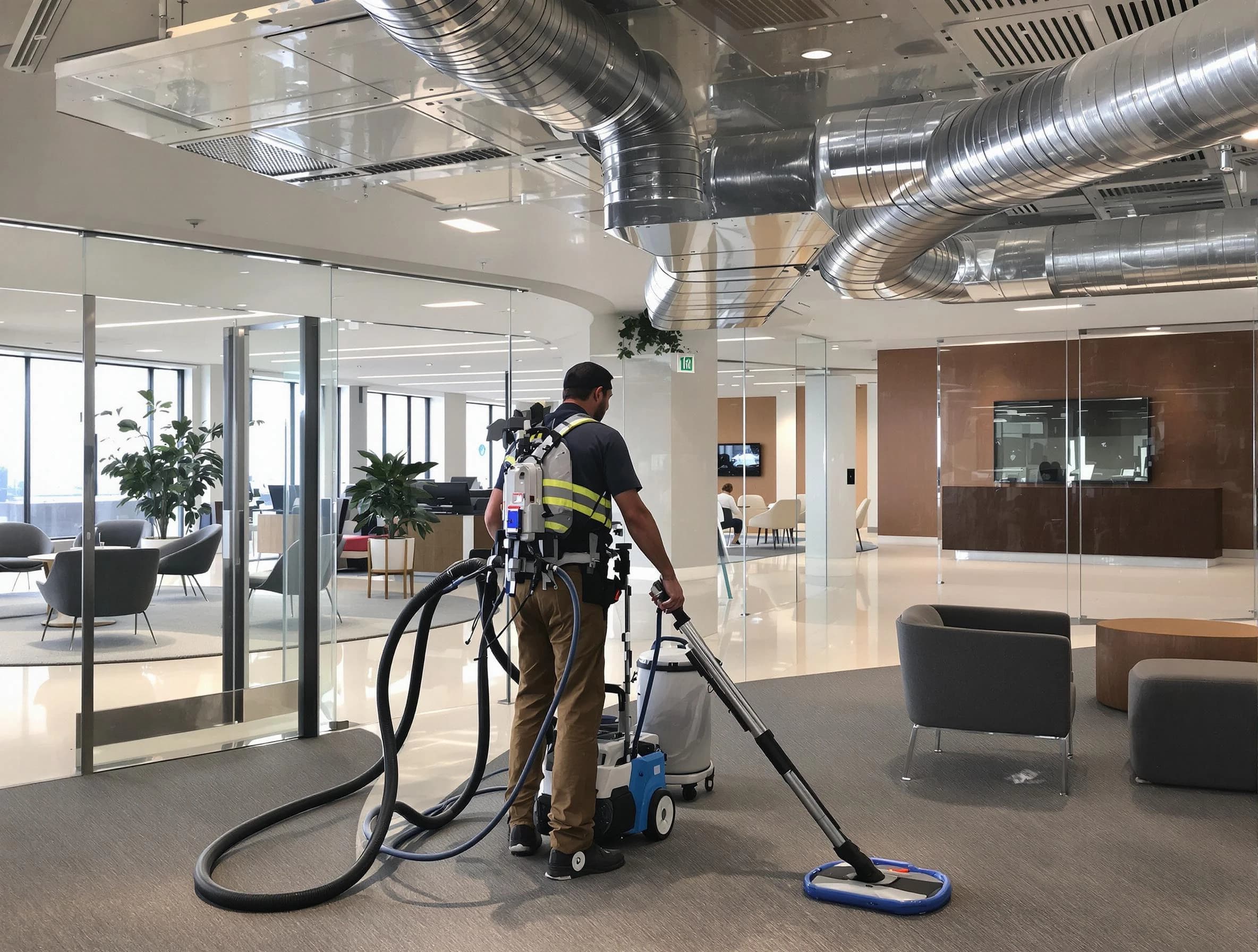Commercial duct cleaning service by Tuttle Air Duct Cleaning in Tuttle