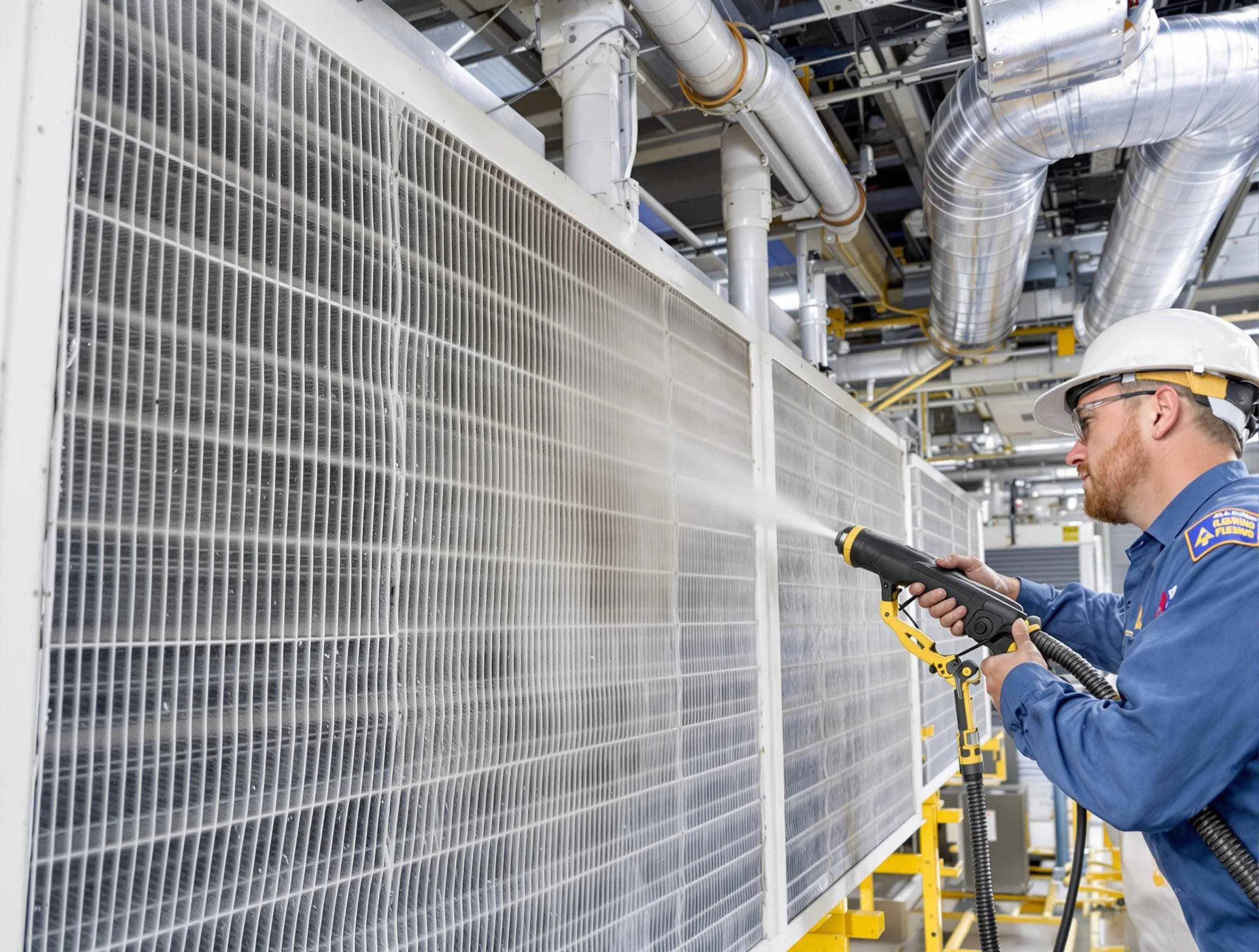 Professional commercial coil cleaning by Tuttle Air Duct Cleaning in Tuttle