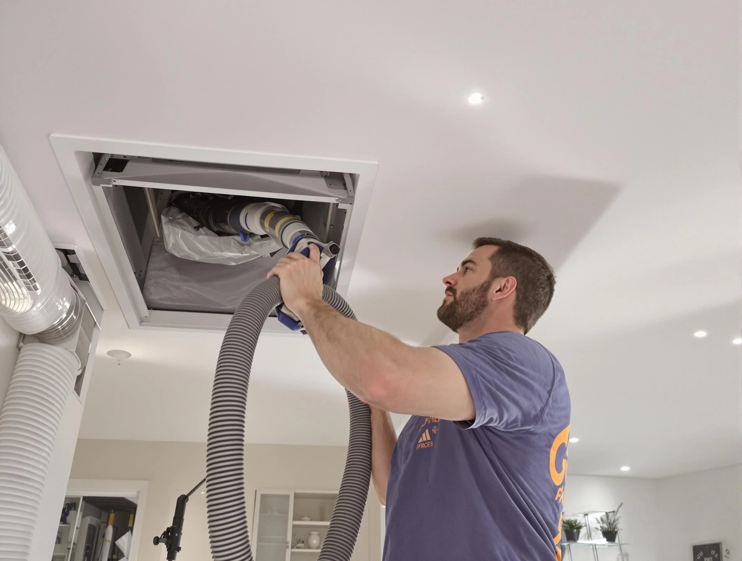 Precision indoor duct cleaning by Tuttle Air Duct Cleaning in Tuttle