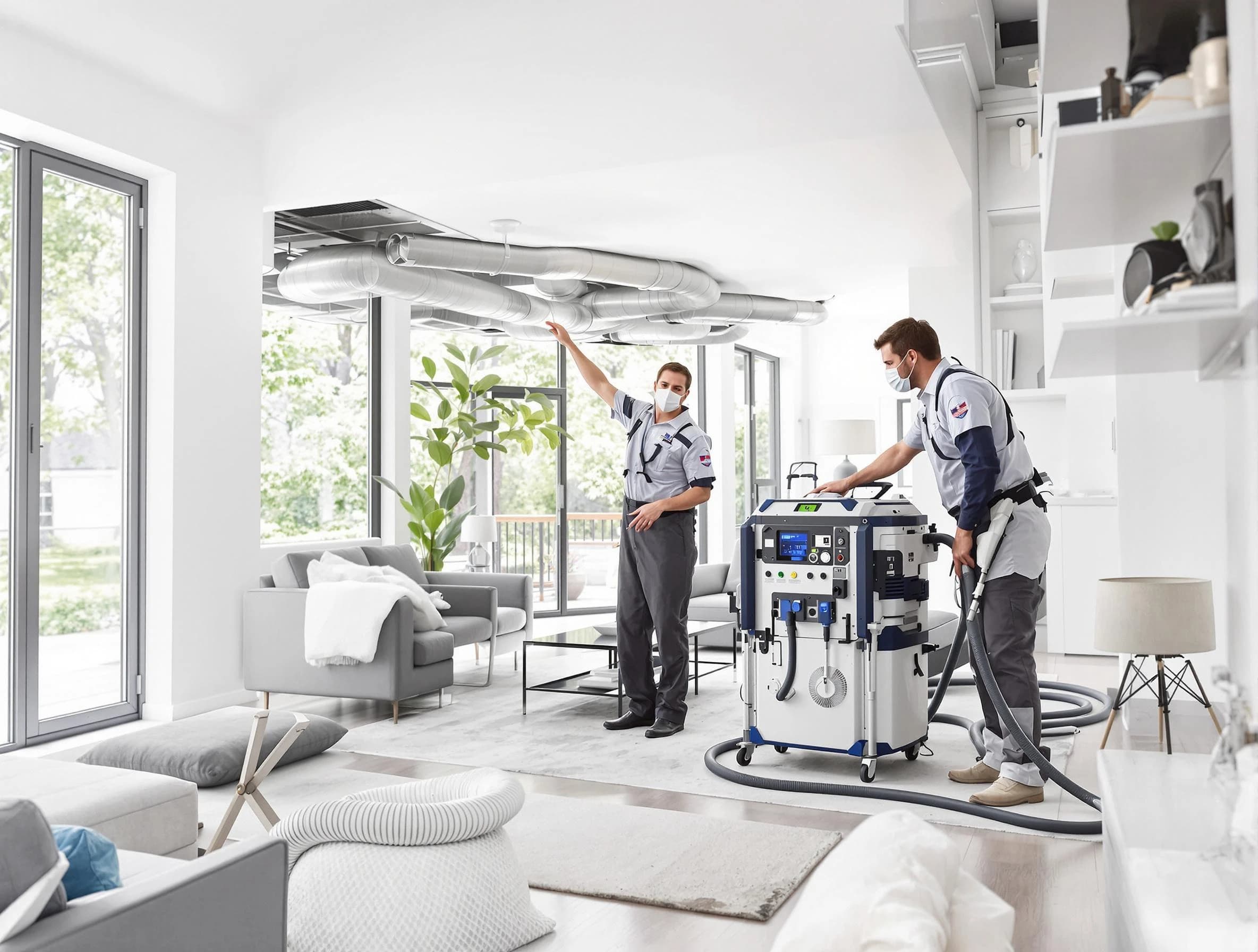 Tuttle Air Duct Cleaning professional conducting pure air duct cleaning with state-of-the-art equipment in Tuttle