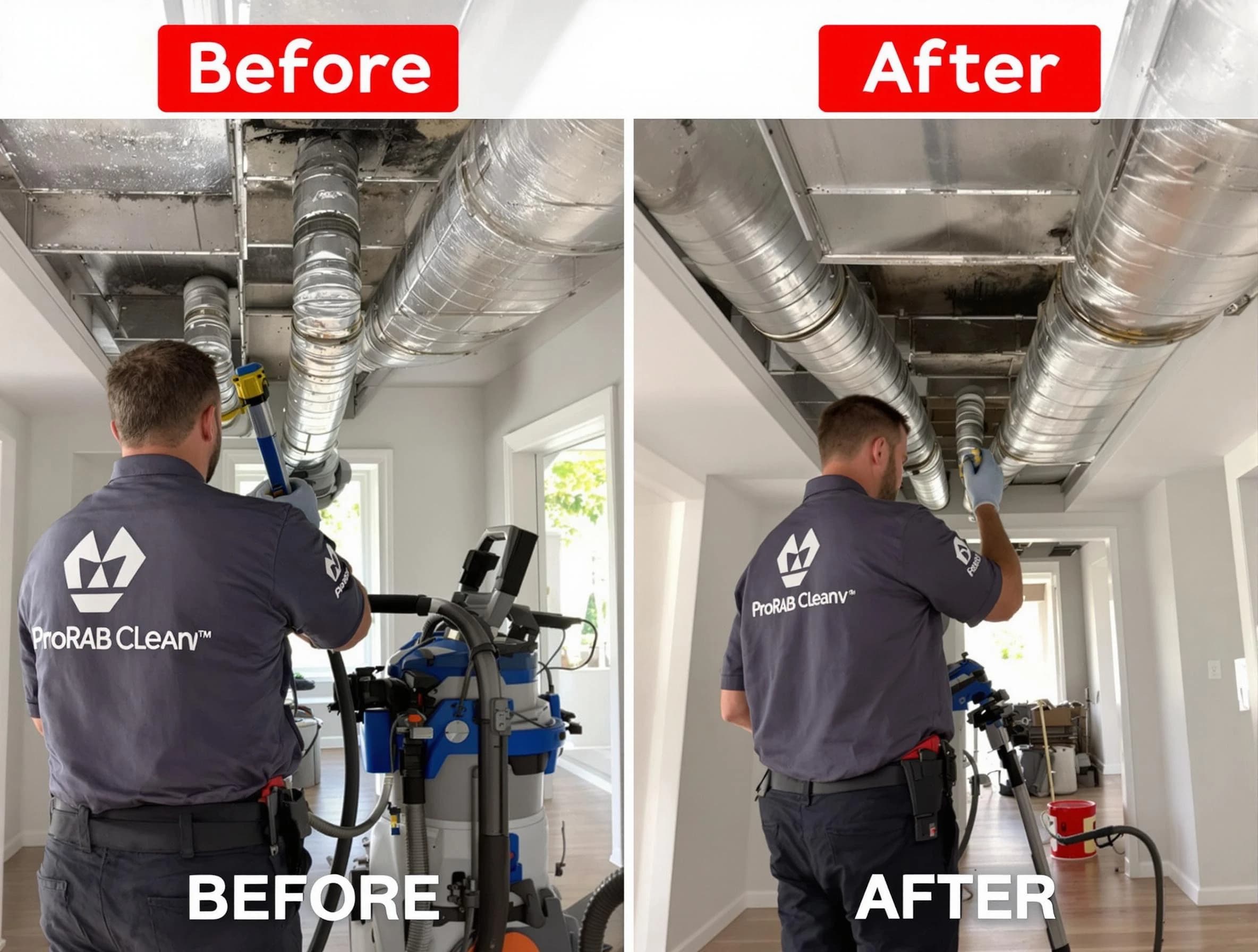 Tuttle Air Duct Cleaning expert performing thorough residential duct cleaning in a Tuttle home