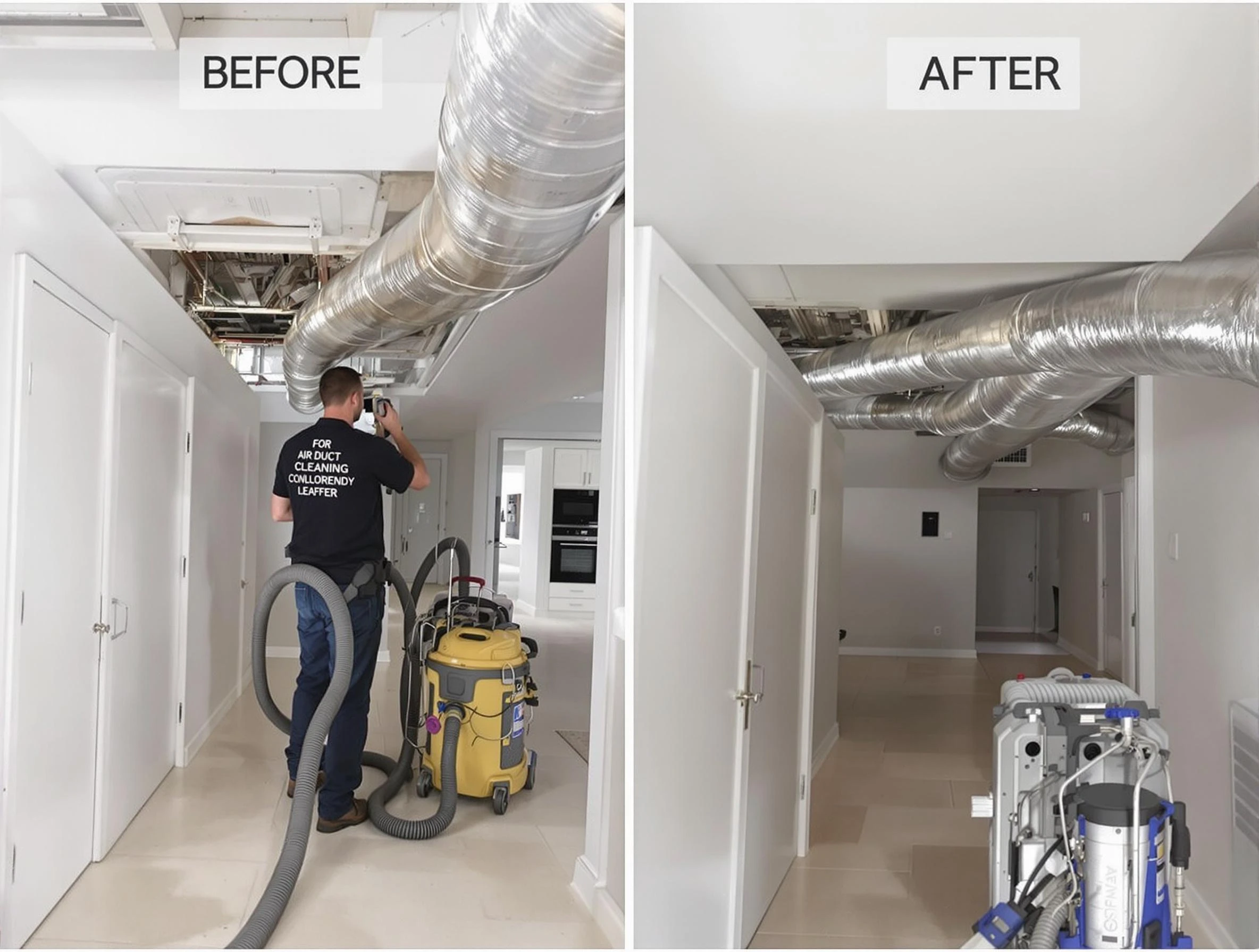 Tuttle Air Duct Cleaning professional performing thorough air duct cleaning in Tuttle