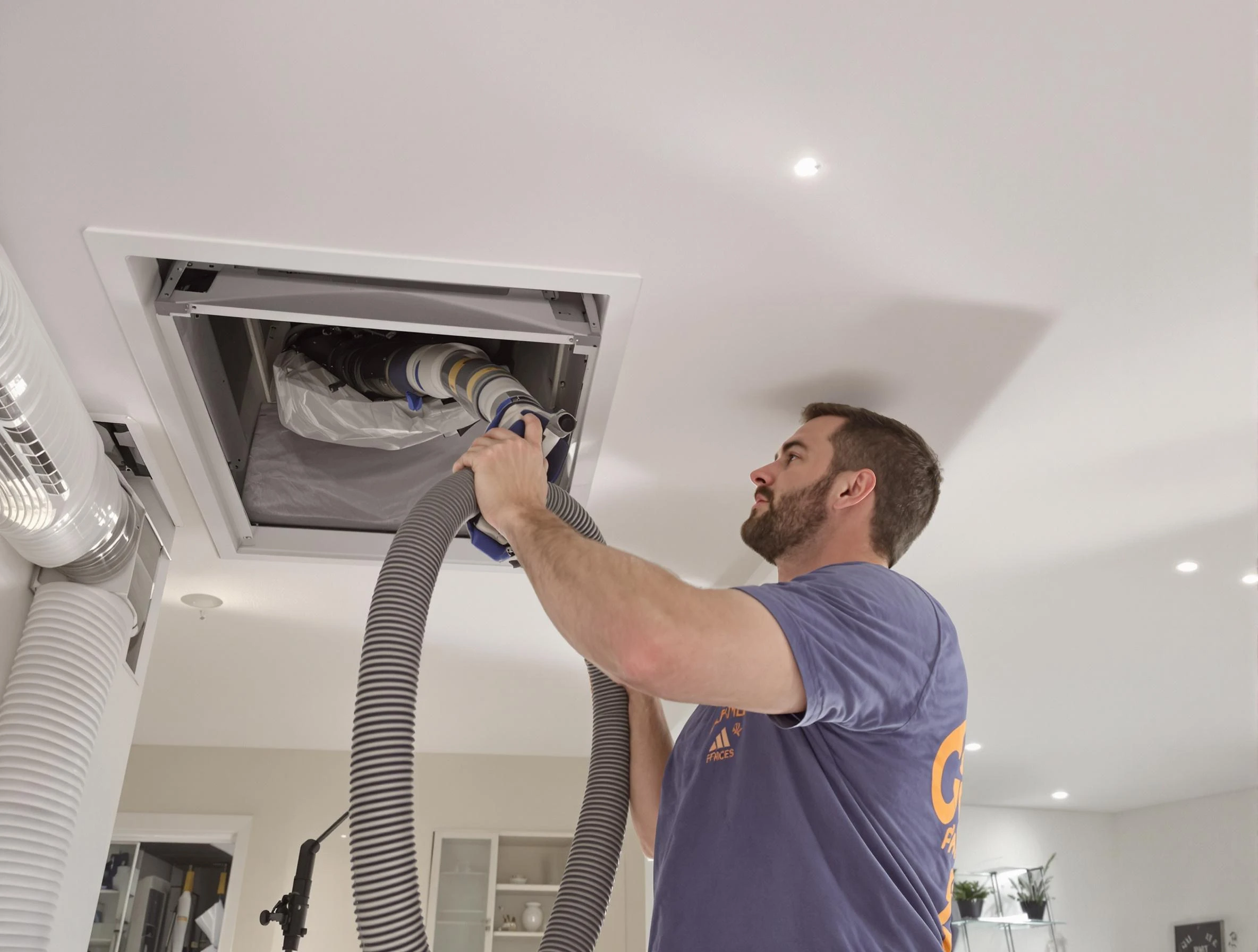 Precision indoor duct cleaning by Tuttle Air Duct Cleaning in Tuttle